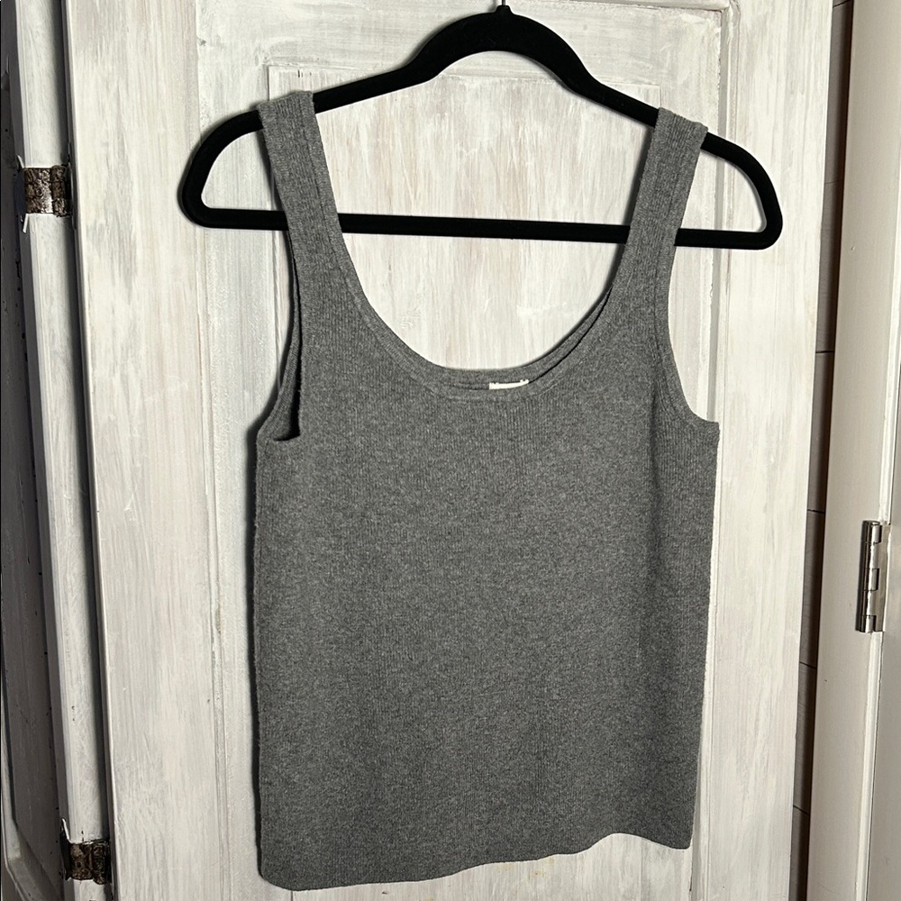 A New Day Charcoal Women's Sweater Tank Top. Like Cashmere!